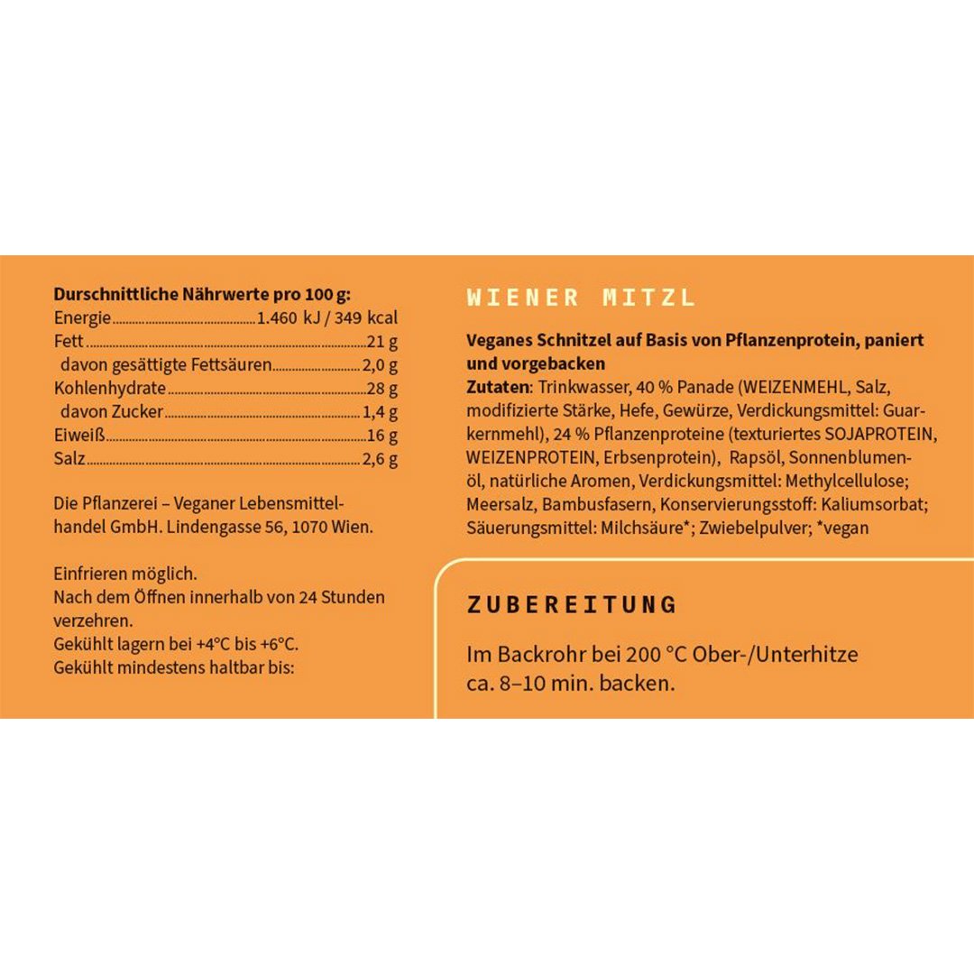 Die Pflanzerei Wiener Mitzl Schnitzl