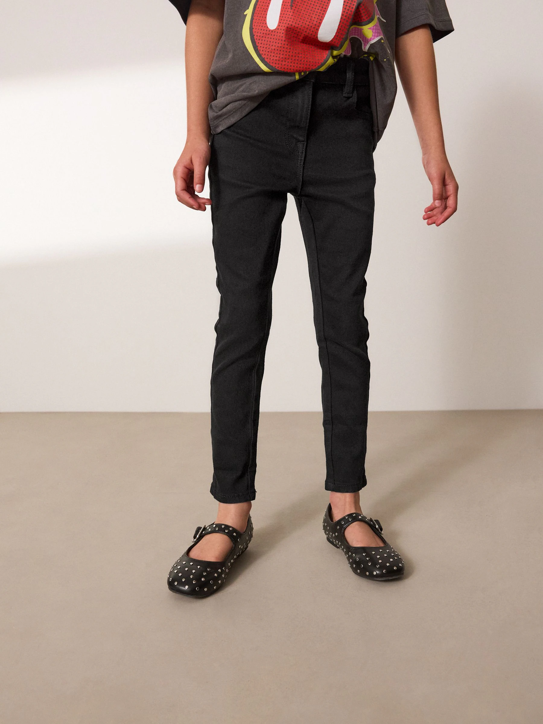 Zwart - Skinny jeans (3-16 jr)