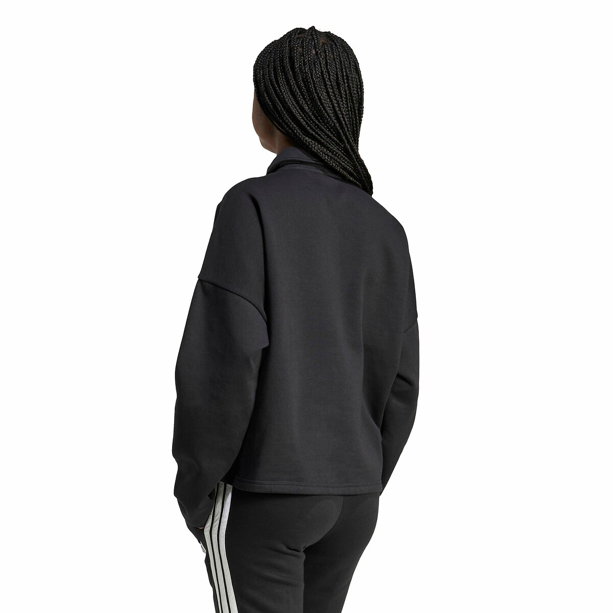 ADIDAS ROUPAS ESPORTIVAS<br>Moletom com gola polo Essentials Linear