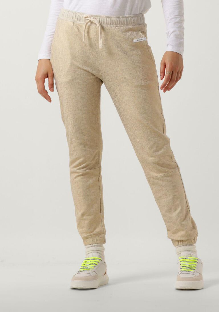 10DAYS beige 10days joggingbroek cropped jogger foil