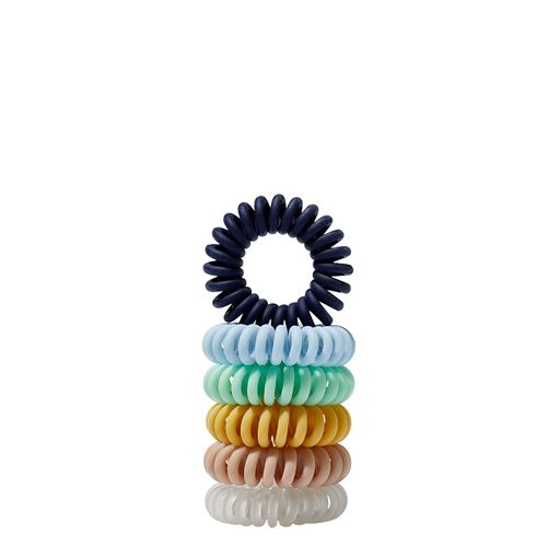 Hairlust Hold On Tight Hair Rings 6-Pack, Blue/Green