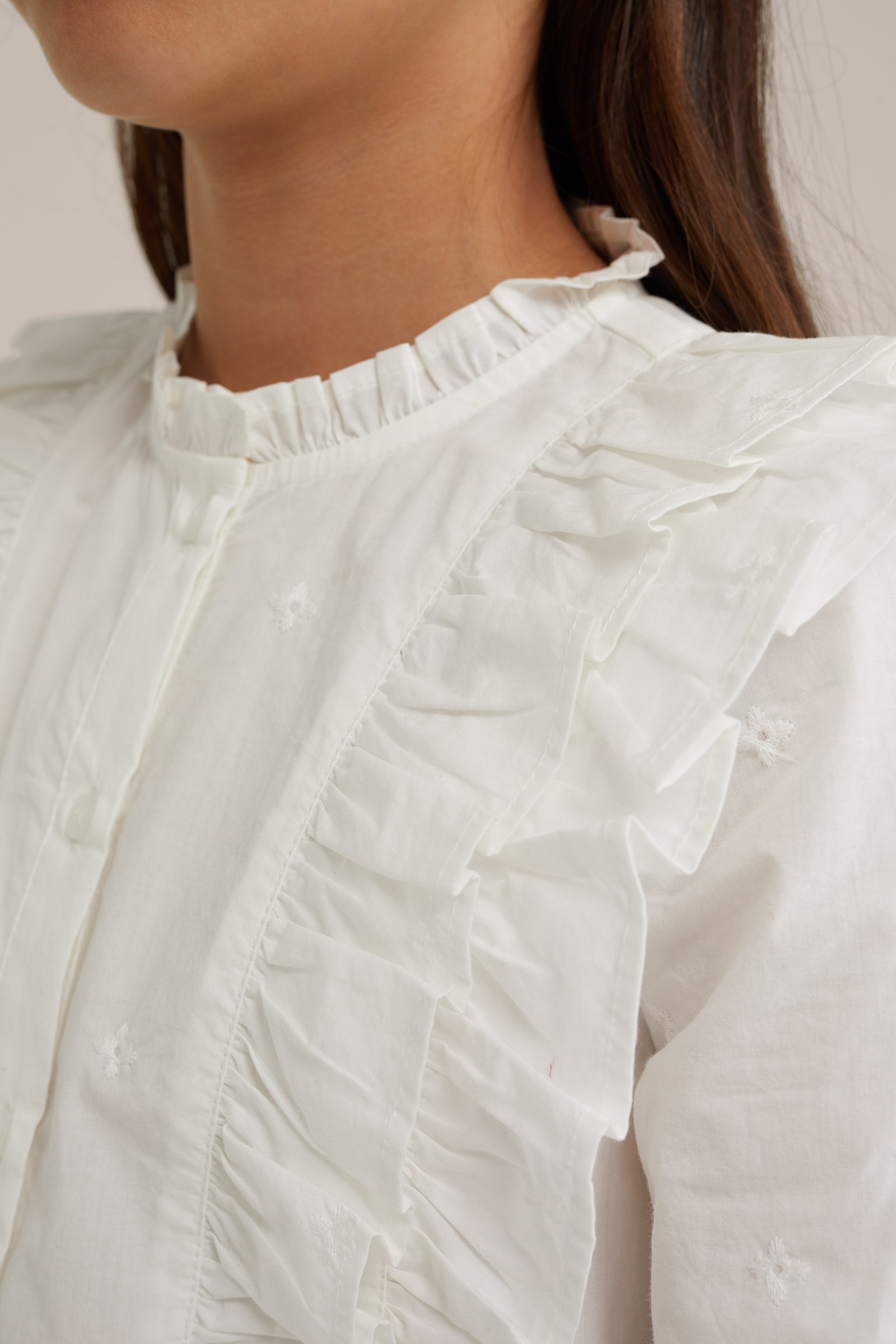Meisjes blouse met embroidery WE Fashion Wit