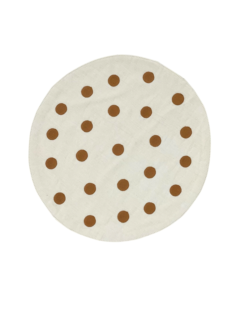 Jou Quilts  Jou Embroidery serviet til brødkurv - Brown dots