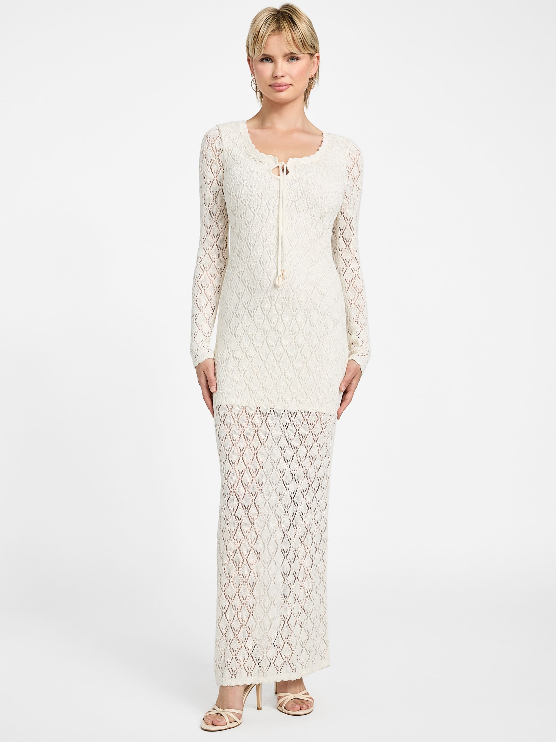 Vestido longo Alba Pointelle