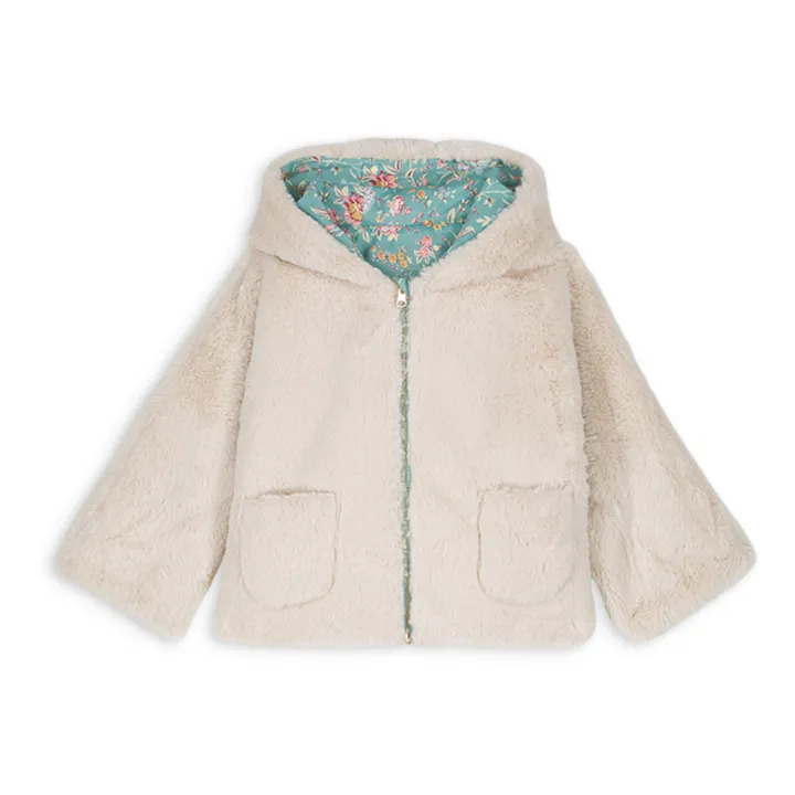 Louise Misha Manteau Réversible Façon Fourrure Felvet | Bleu Vert