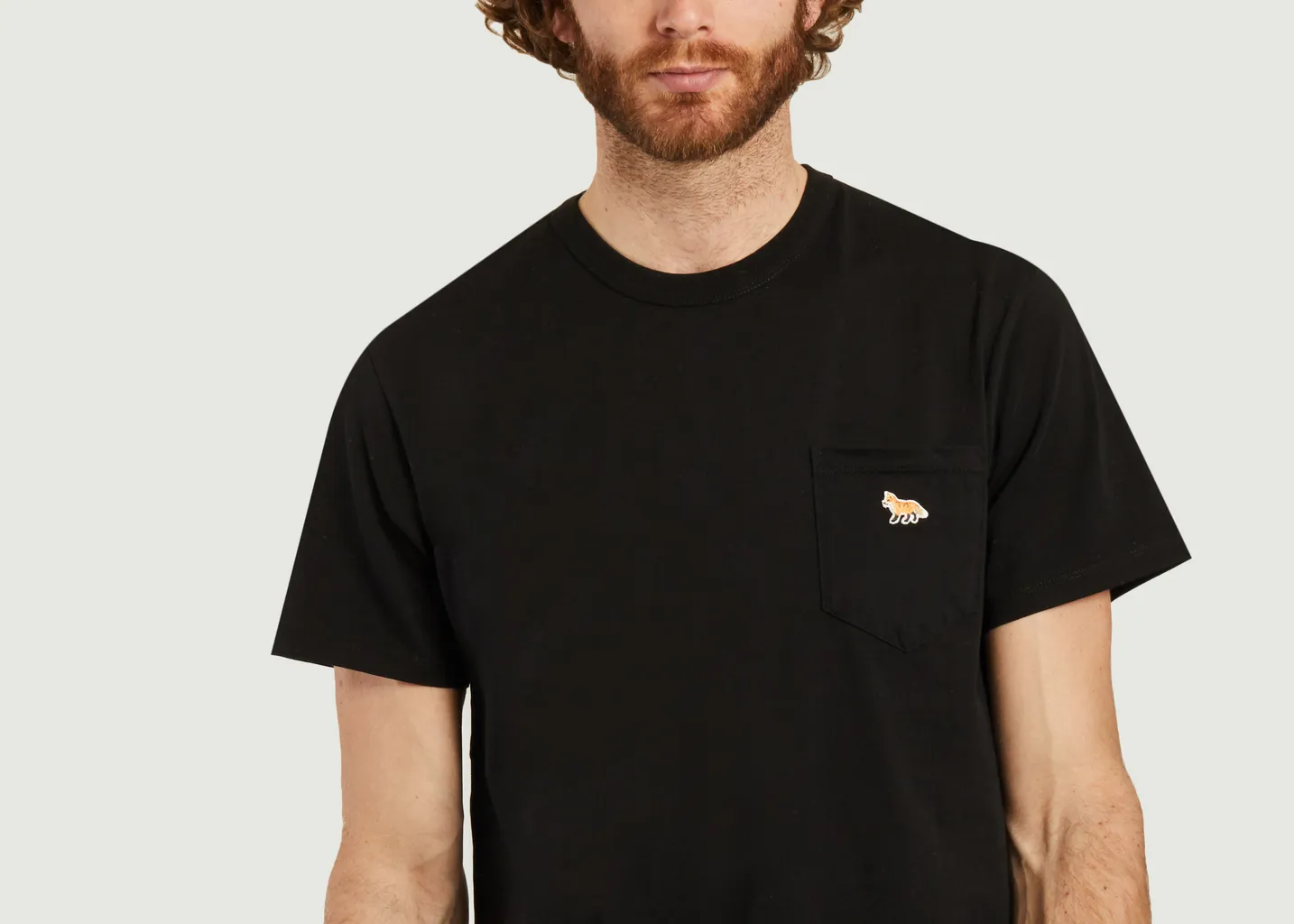 T-shirt Fox Profil patch Maison Kitsuné