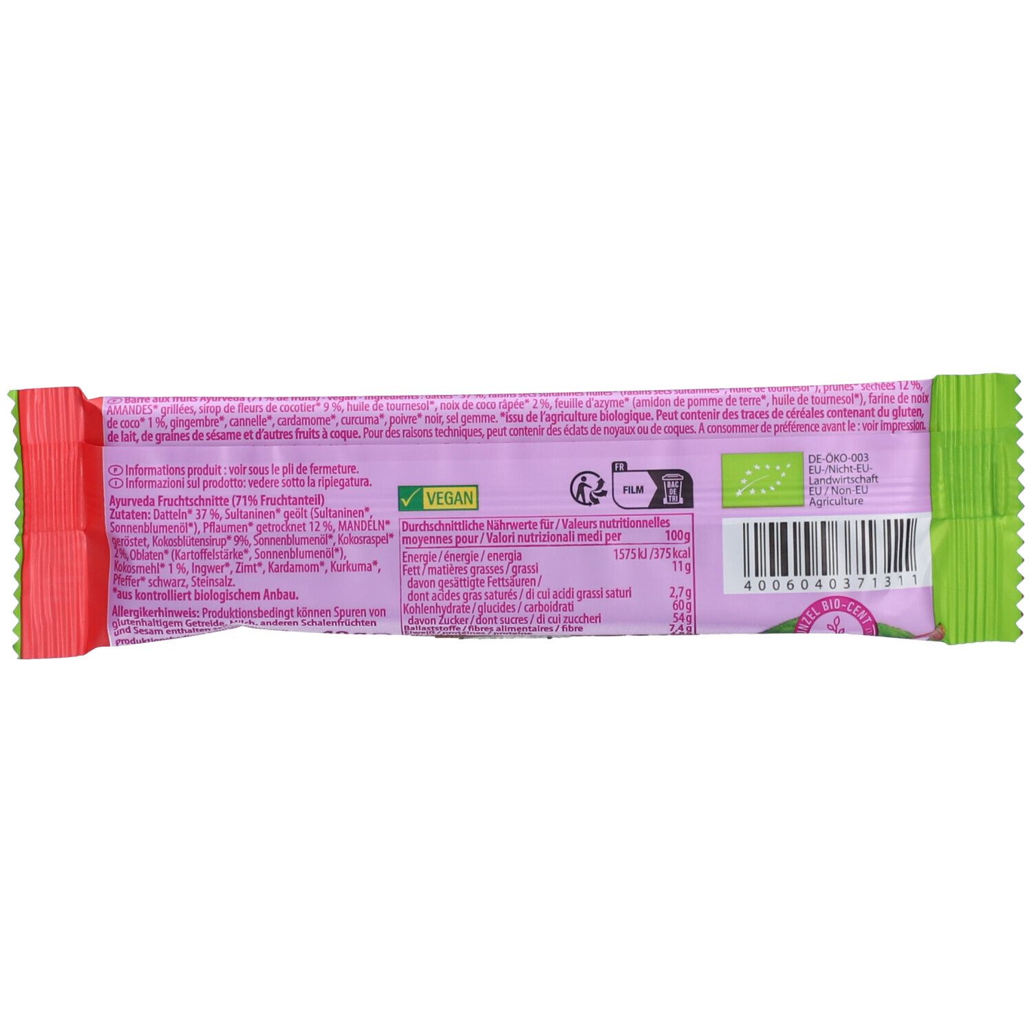 RAPUNZEL Ayurveda Fruchtschnitte
