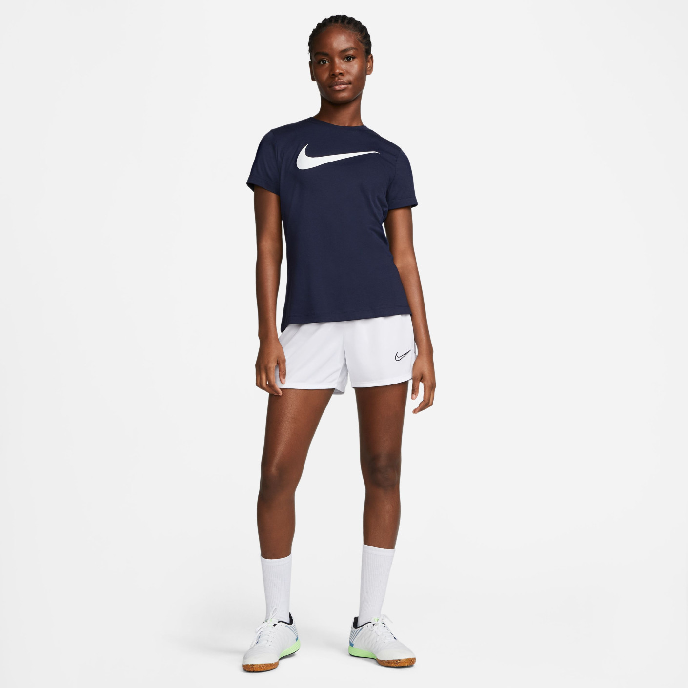 Nike Park 20 Hybride T-shirt Dames Donkerblauw Wit