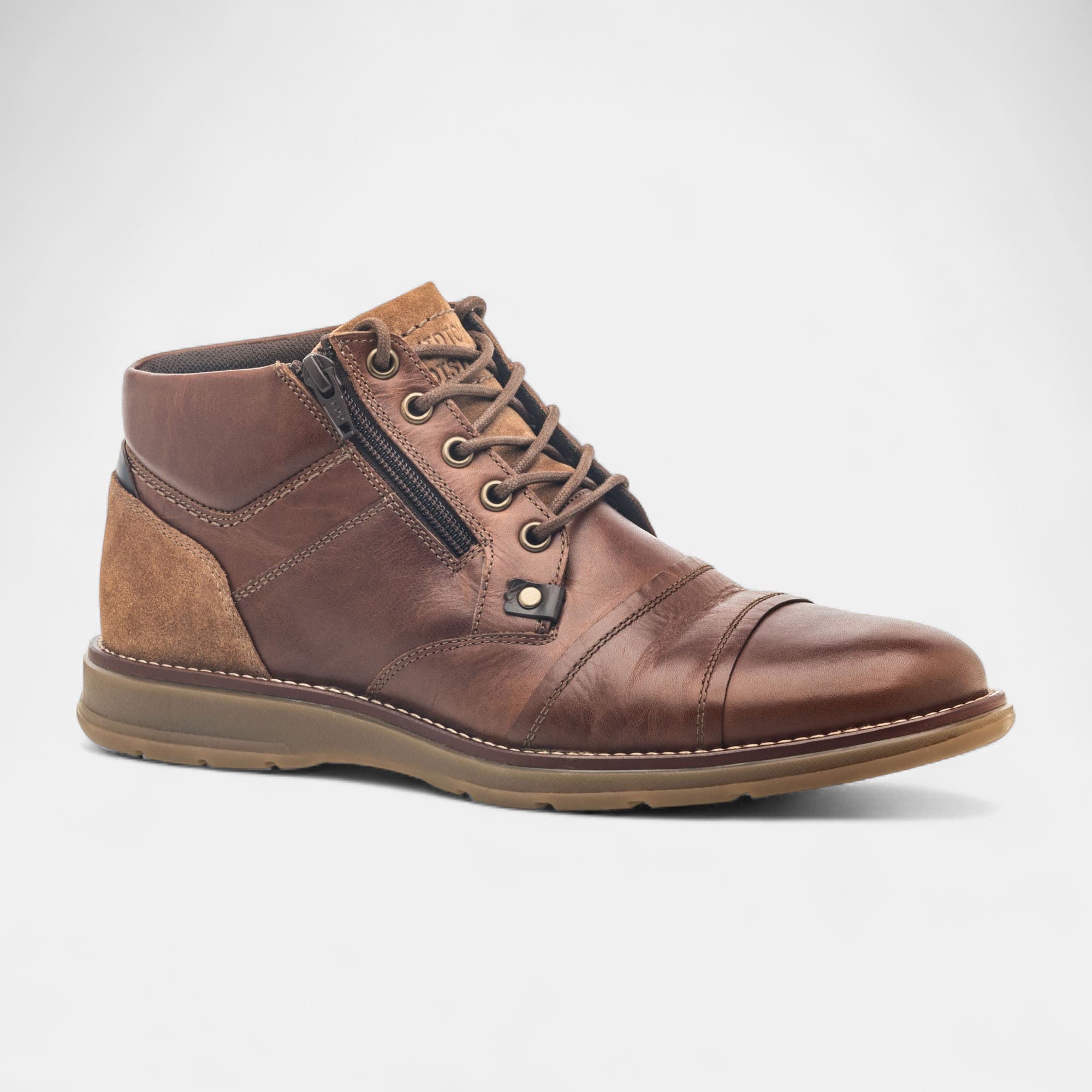 Boots Homme en cuir cognac