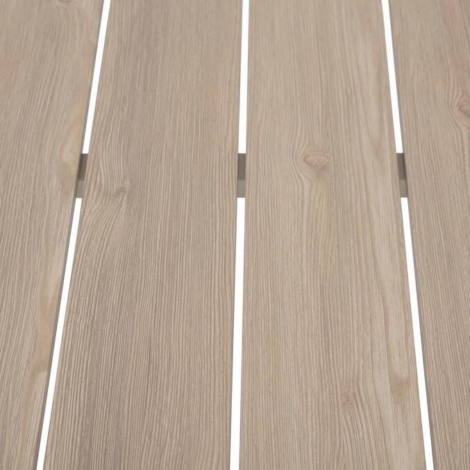 Table de jardin Effet bois Lin / Argile