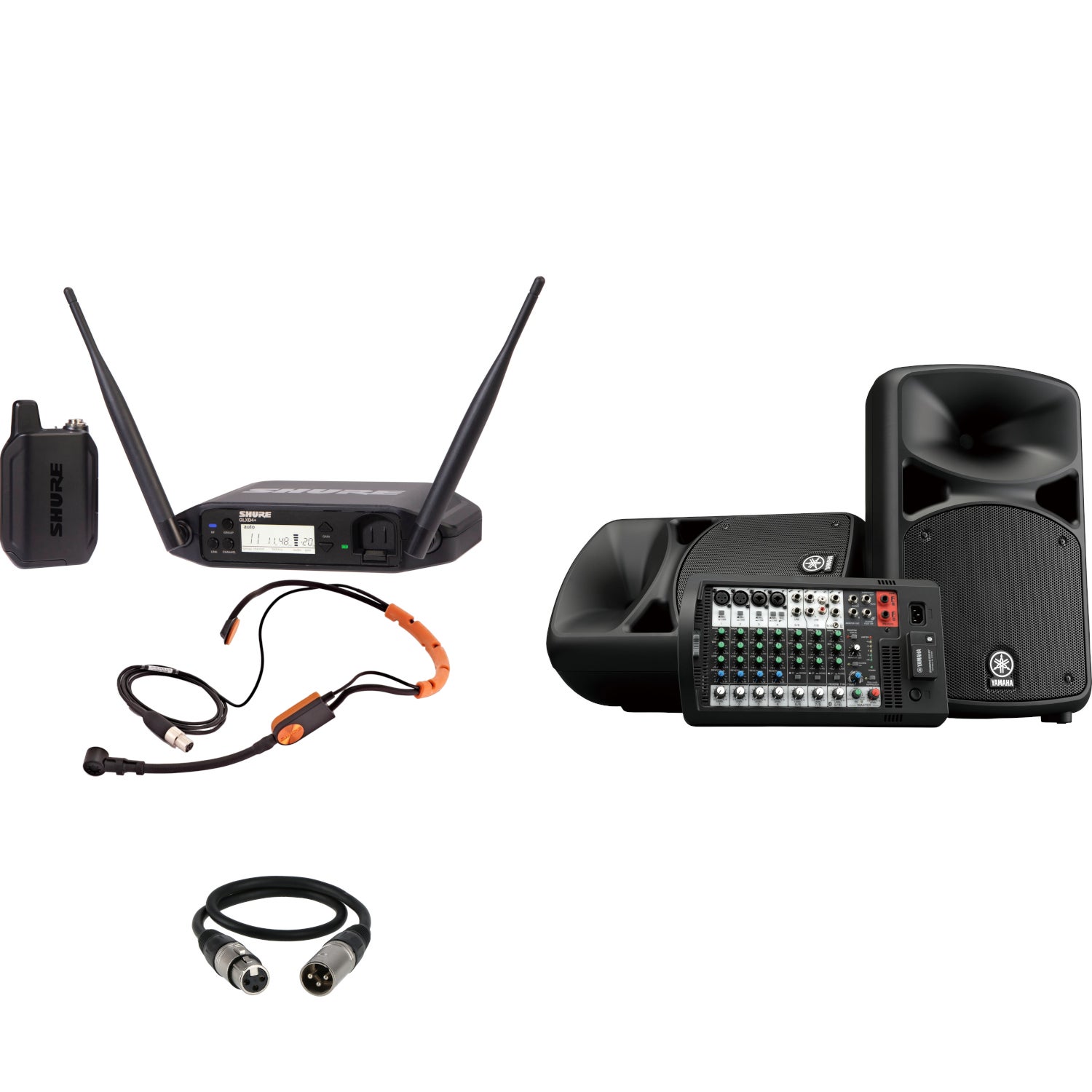 Yamaha Stagepas 600BT set met fitness headset