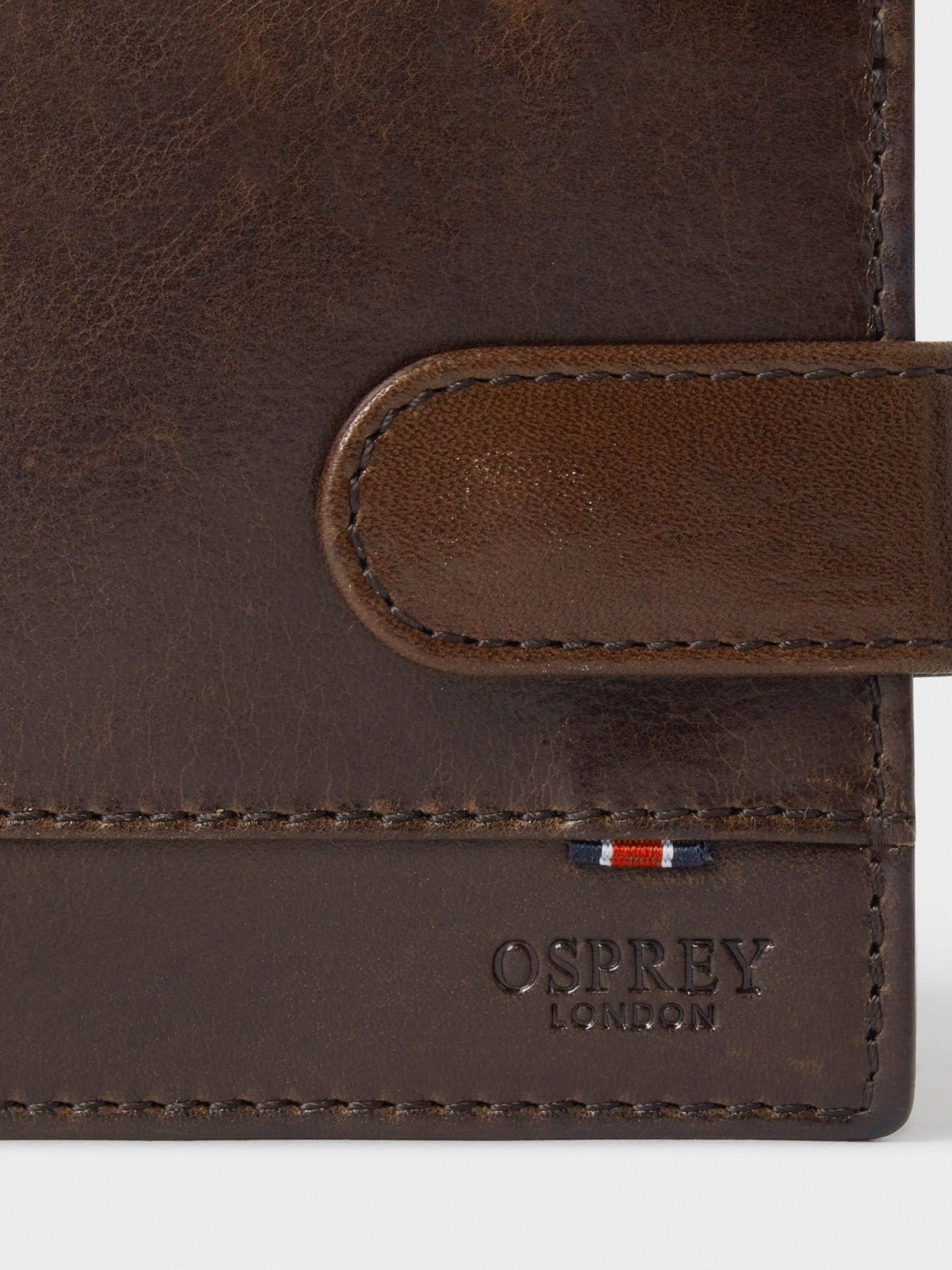 Bruin - Osprey London - The London bruine leren portemonnee