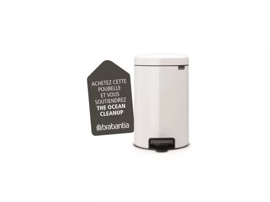 Poubelle à pédale newicon 12 l blanc