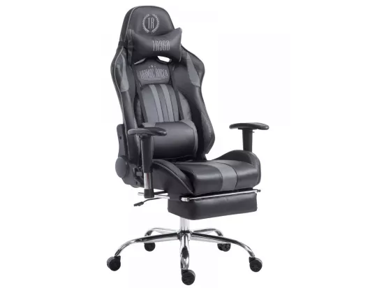 Chaise de bureau - Similicuir - Noir / Gris - Limit