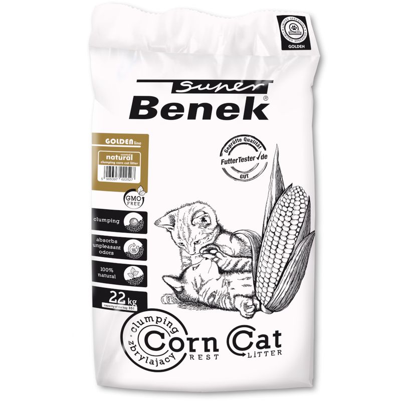 Litière Super Benek Corn Cat Golden ✓ pas cher