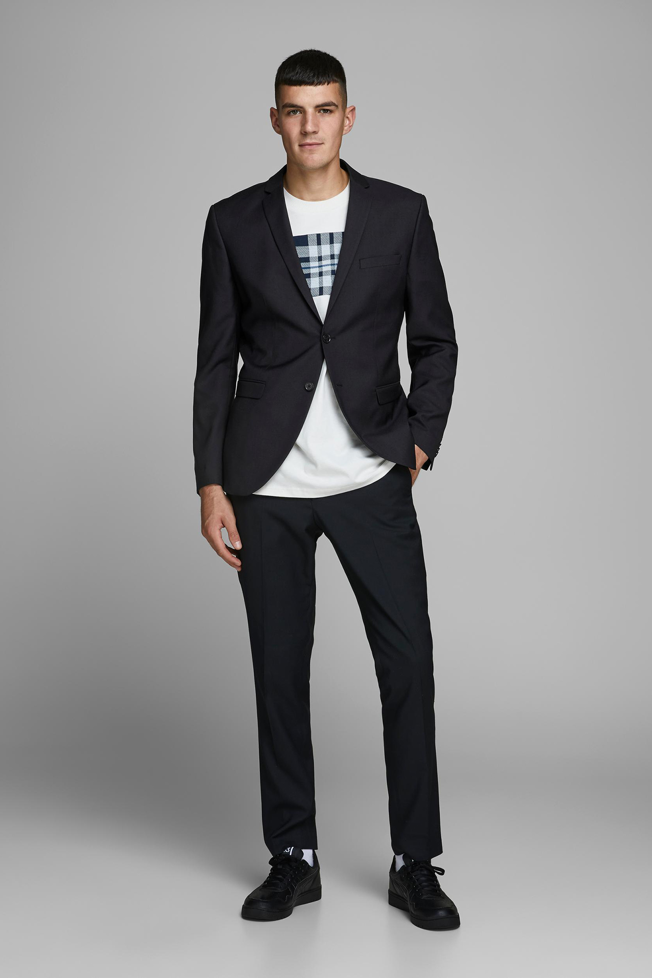 Jaqueta masculina slim fit estilo americano