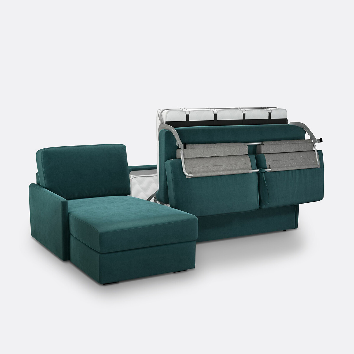 LA REDOUTE INTERIEURS<br>Sofá-cama de canto em veludo, Bultex Marta