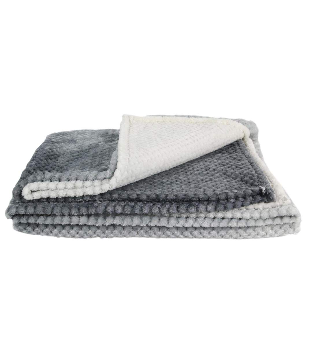Plaid nid d'abeille 150x200 cm TIE AND DYE Gris