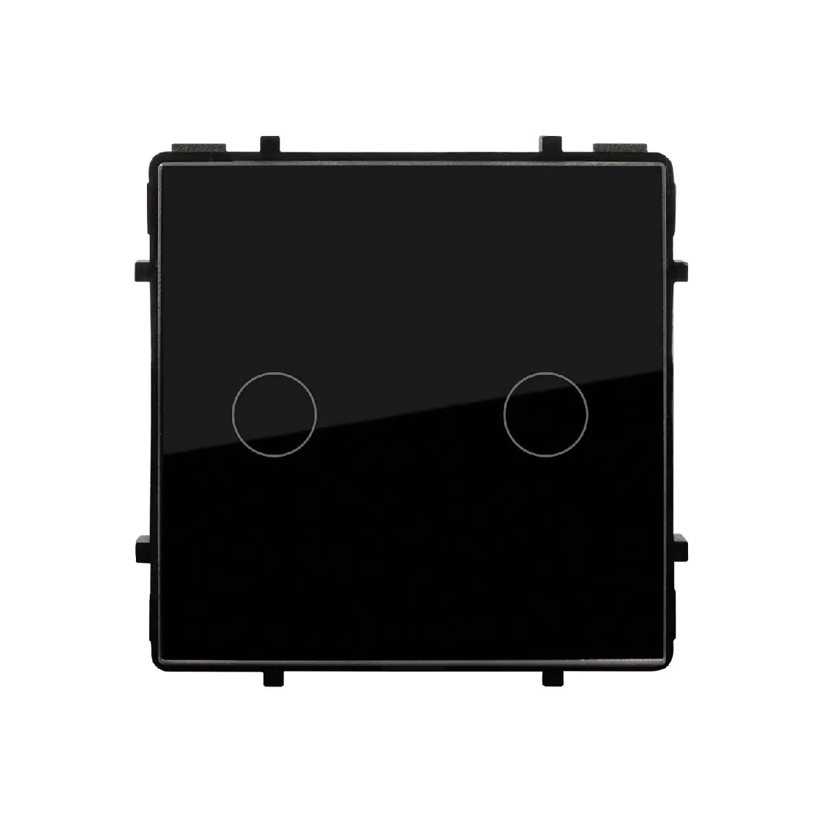 Ledkia Interrupteur Tactile Double Modern - Noir