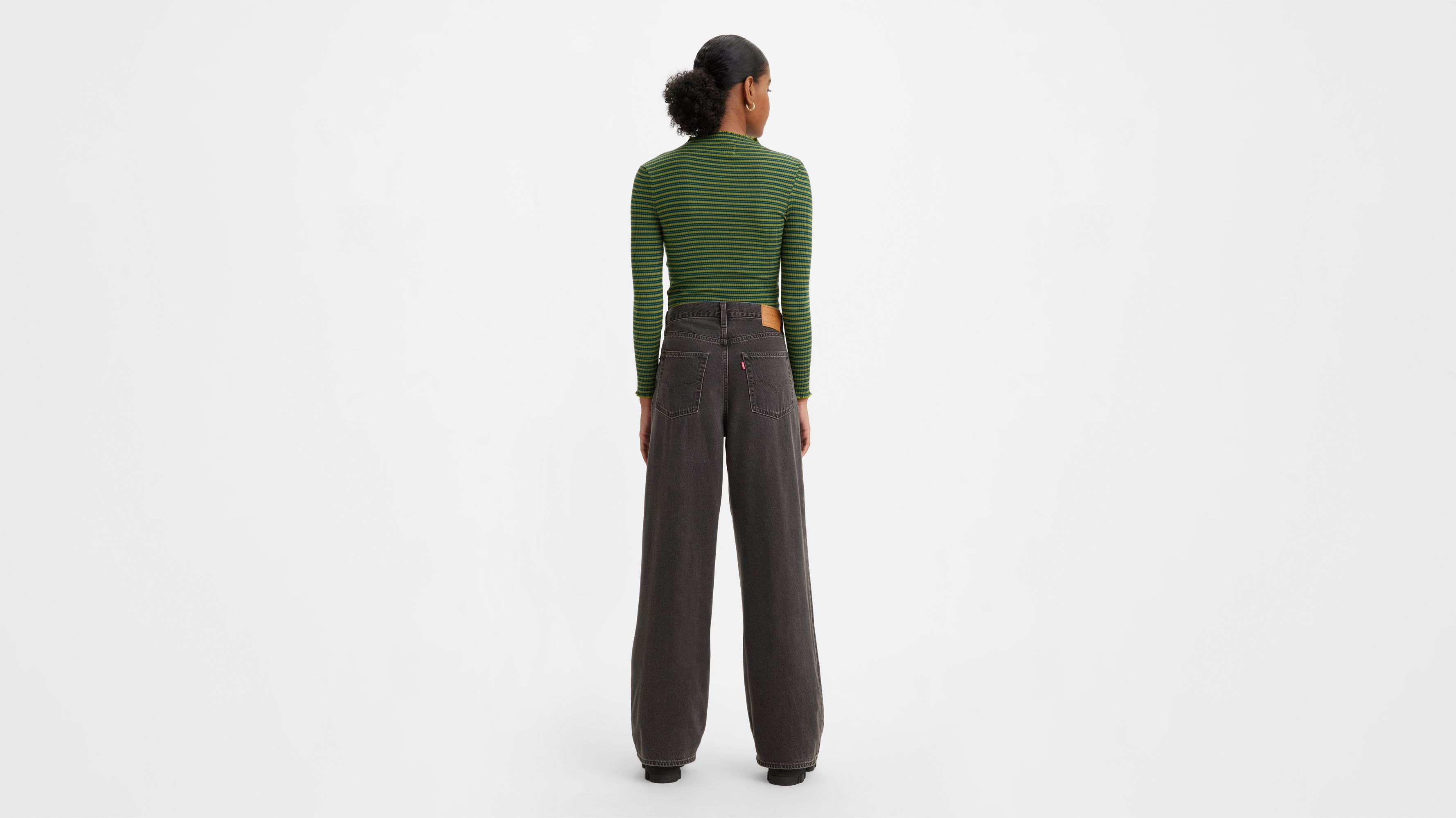 Pantalon Dad Baggy à plis marqués - Lose Control - Noir