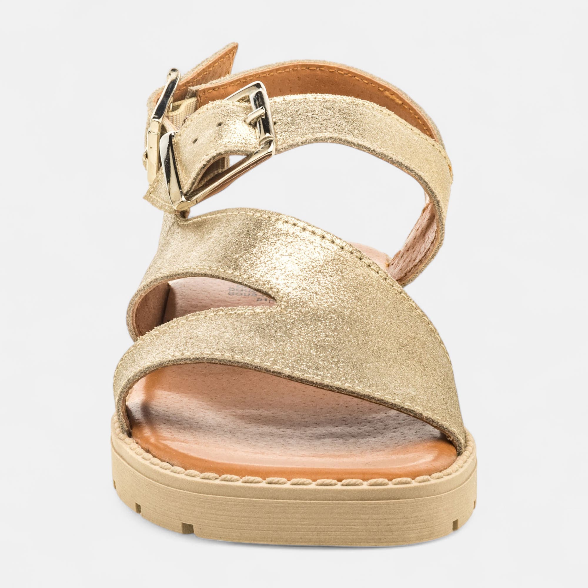 Sandales Femme en cuir or