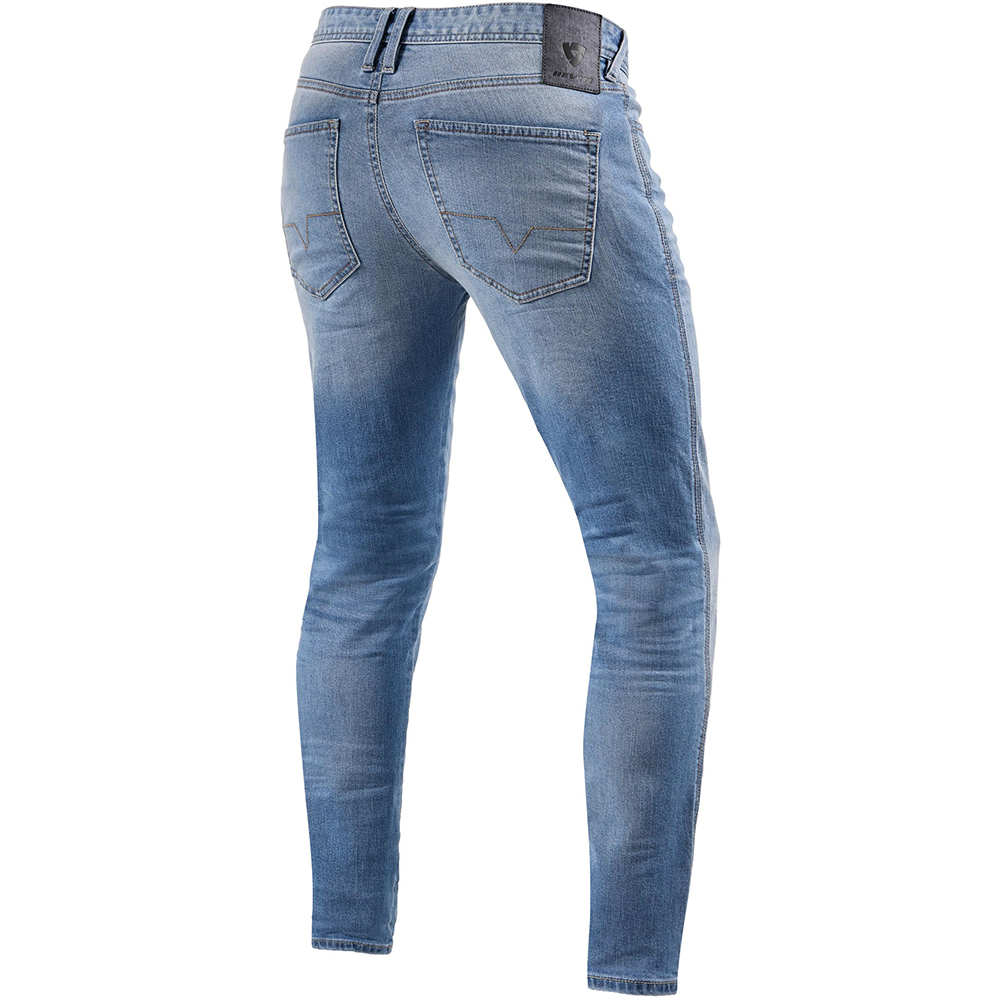 Rev'it - Jean Piston 2 SK - court Bleu Clair