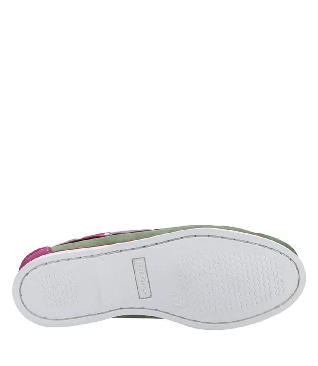 Hush Puppies - Chaussures bateau HATTIE - Femme (Vert / Rose / Gris) - UTFS9719