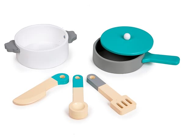Enormt hvitt barnekjøkken av tre fra ECOTOYS