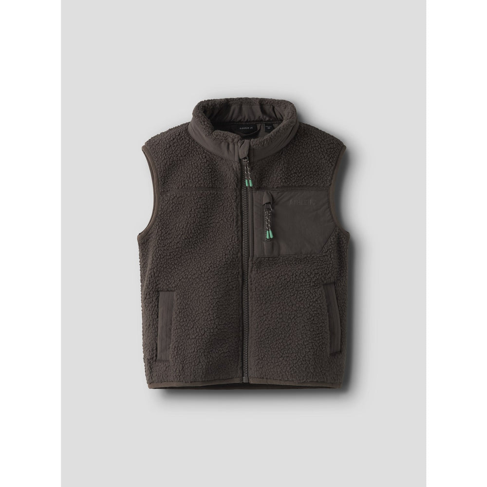 Køb Name It Chocolate Brown Nmmmiller Sherpa Vest
