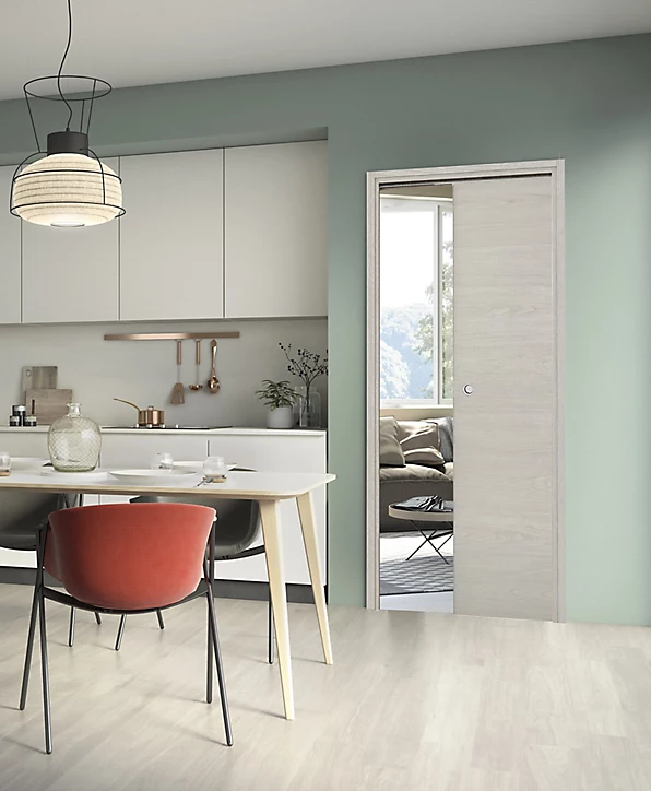 Porte coulissante Summa grigio H.204 x l.83 cm
