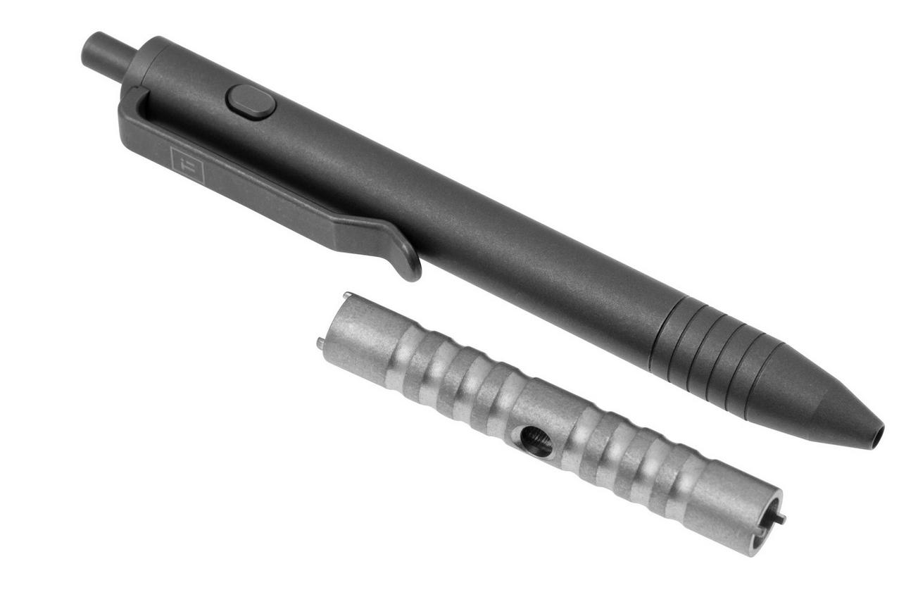 Big Idea Design Mini Dual Side Click Pen MDSC-SW Stonewashed Titanium, everyday carry pen