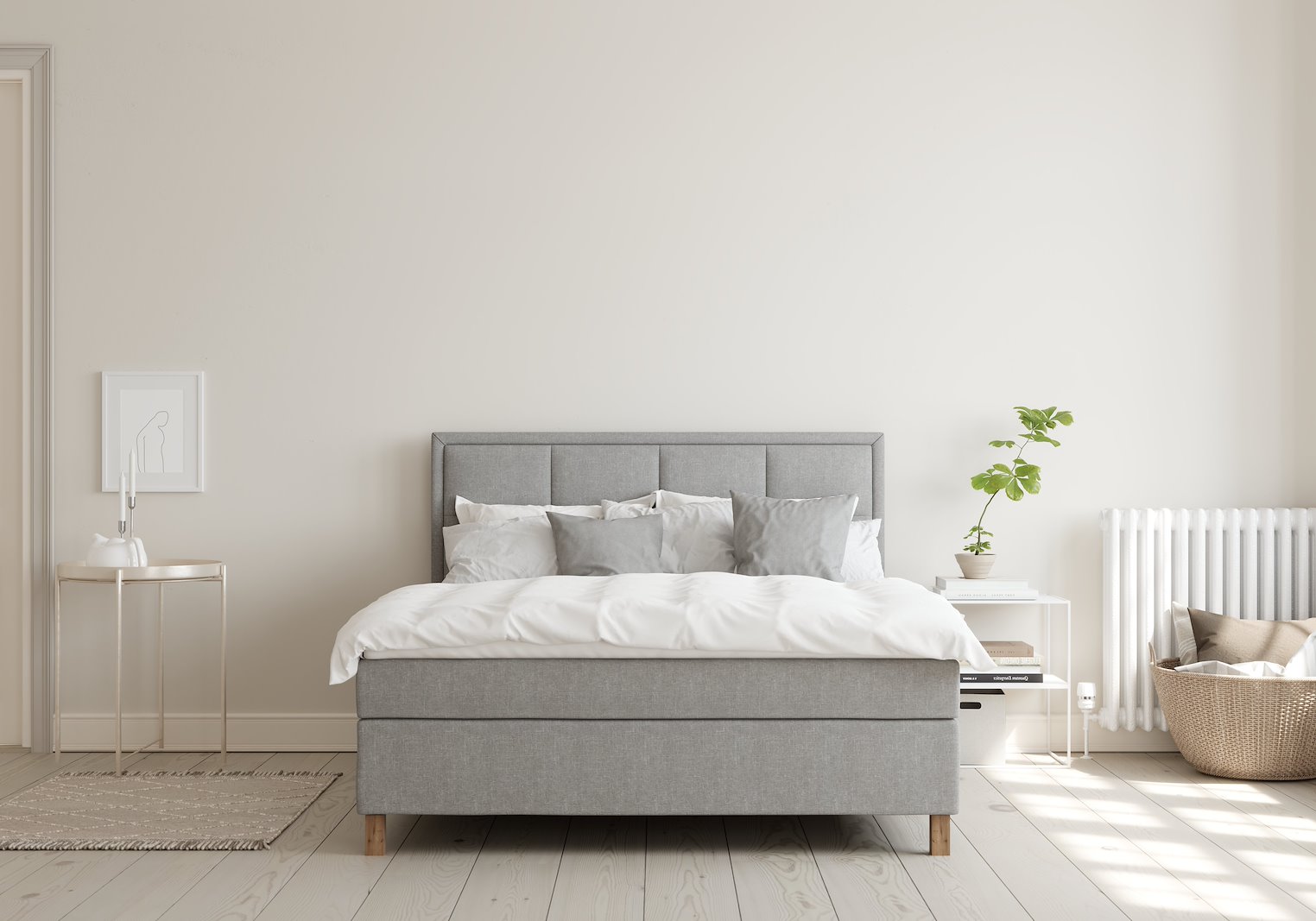 Sensitive 600 Kontinental 160x200 cm Tekstil Mica 15 Medium/Medium m/Superior latex overmadrass o