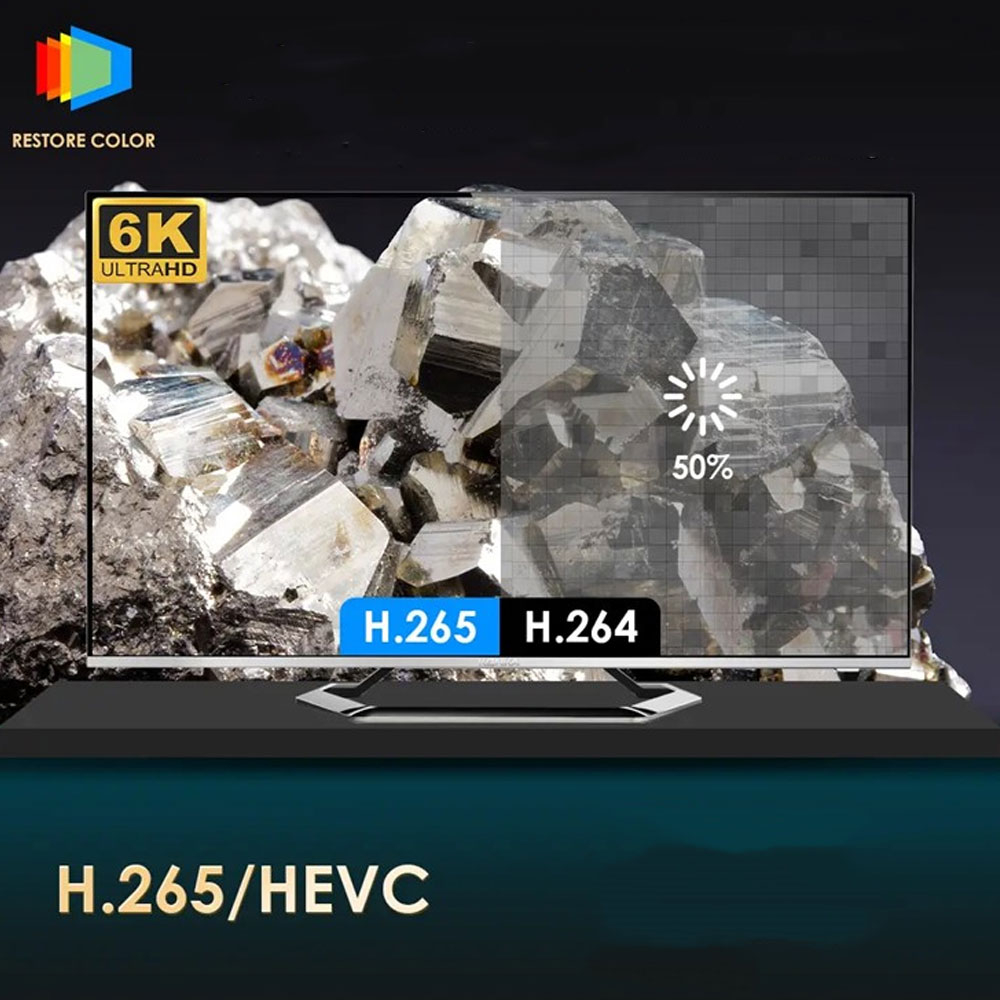 Multimedia LED Projektor Beamer Heimkino (240 ANSI Lumen) 6K UHD Full HD / HDMI / WiFi (2.4/5GHz) / Android 11.0 - Weiss