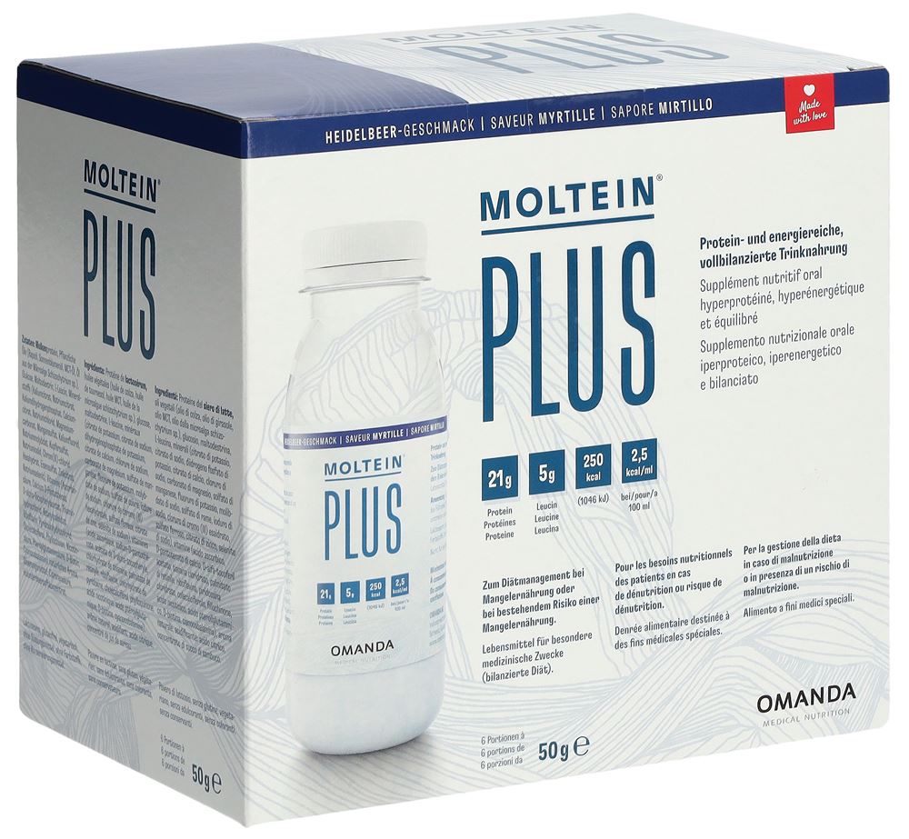 moltein PLUS 2.5 Plv Heidelbeere Fl 50 g