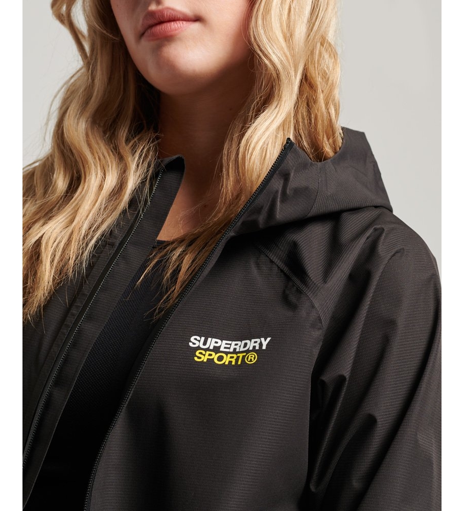 Jaqueta impermeável Superdry, preta
