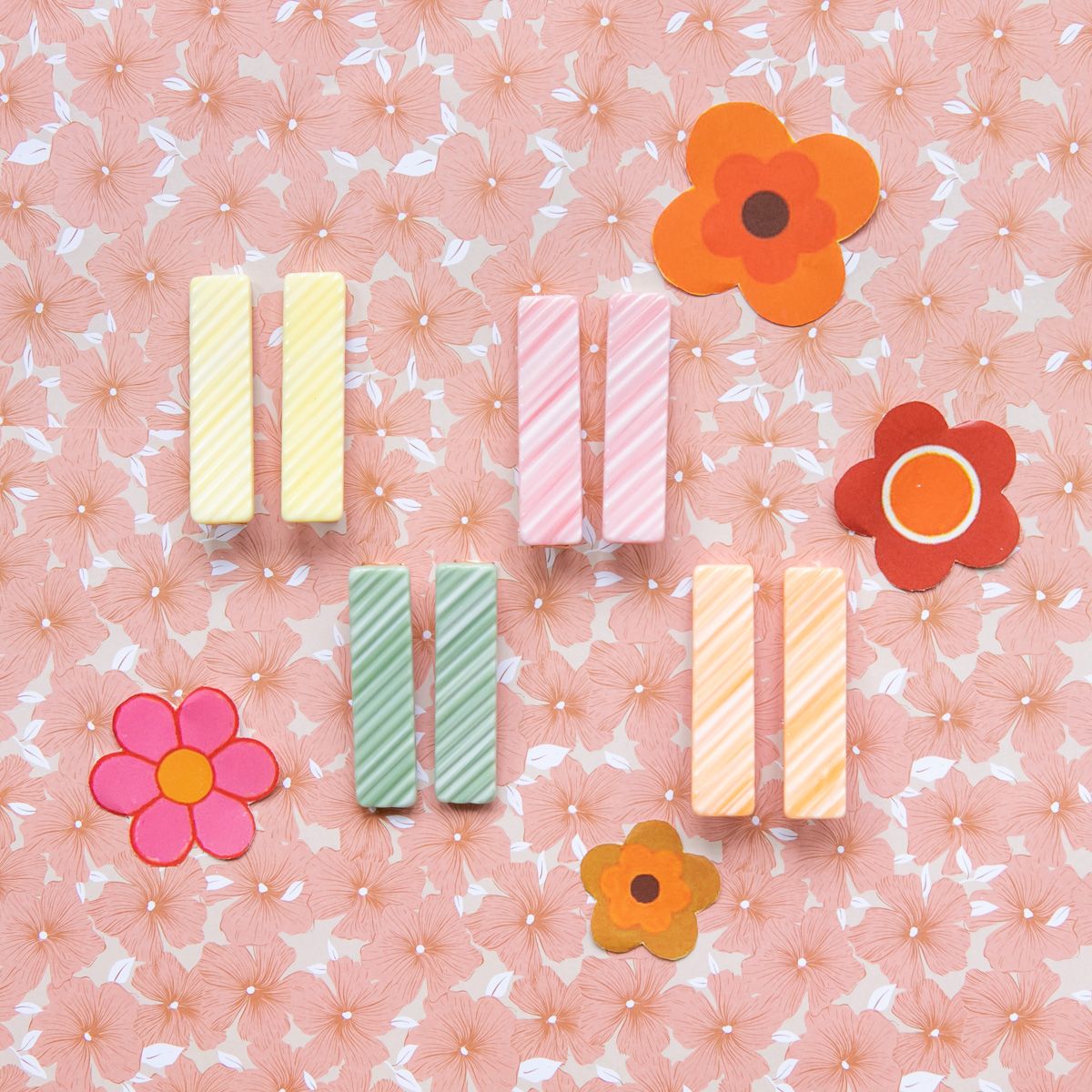 Barrette rétro orange Roodoudou