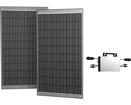 Balkoncentrale met flexibele PV-module, lichtgewicht 600 Wp inclusief omvormer (2x 300 W)