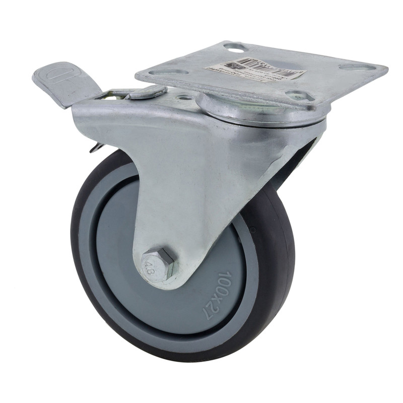 Apparaatzwenkwiel kogellager met rem 100mm 60kg