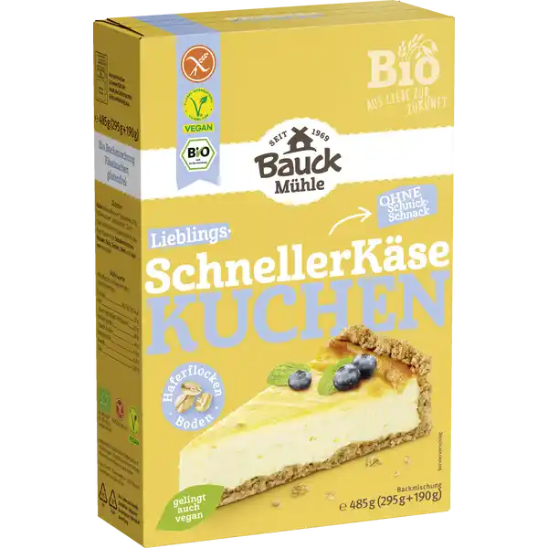 Bio Der schnelle Käsekuchen Backmischung
