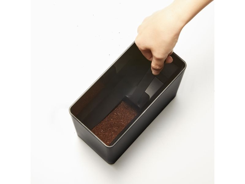 Yamazaki Vorratsdose Tower 1.6 l, Schwarz Luftdichte Kaffeedose