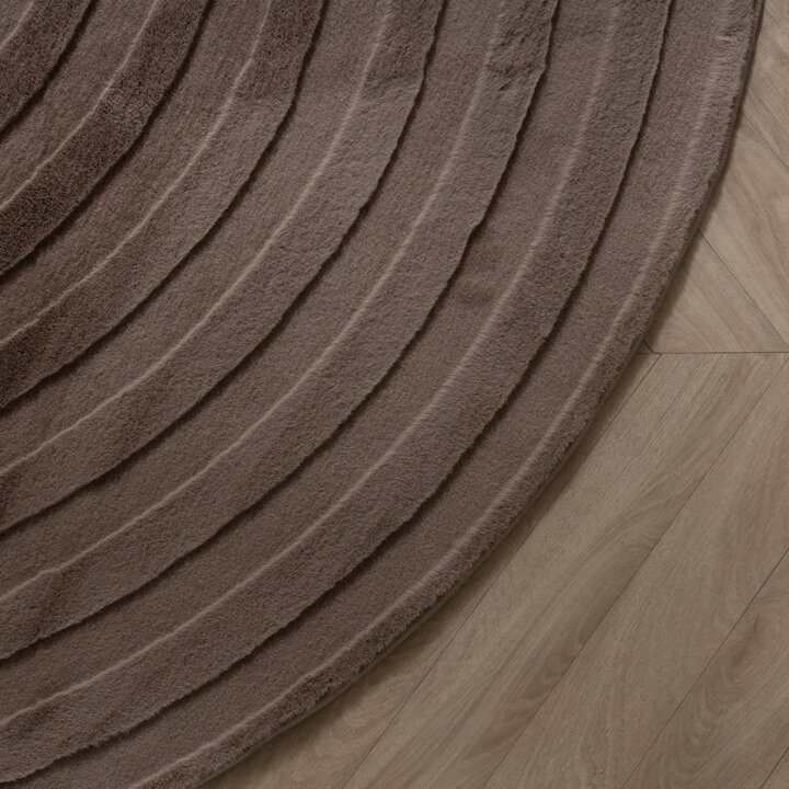 Organisch Vloerkleed - Flowy Arch Taupe | Wasbaar