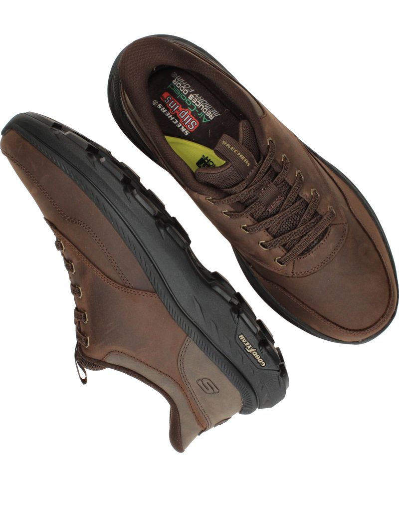 Skechers Slip-Ins Pollard Brax Instappers Bruin Heren