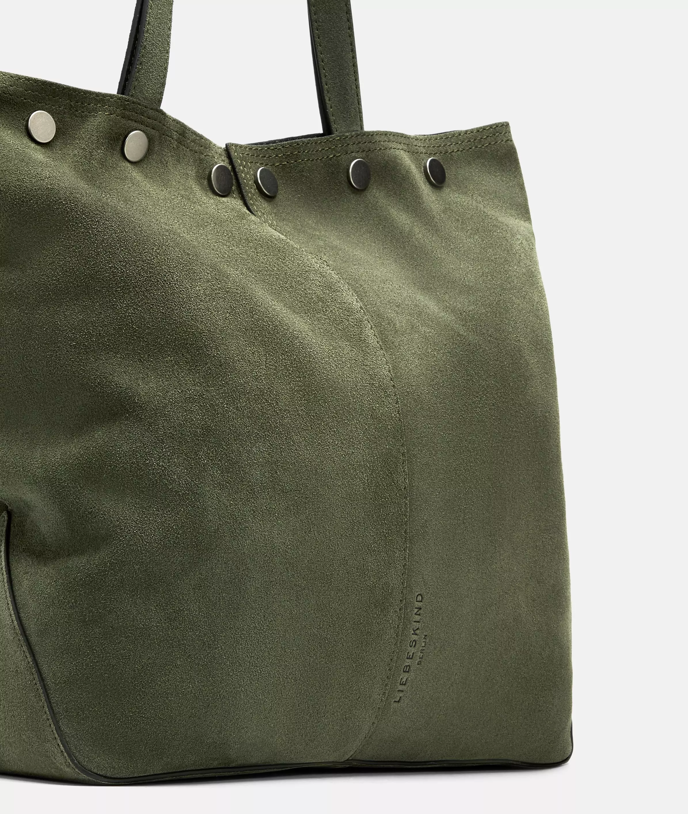 Rive Tote L Large shoulder bag made from soft suede