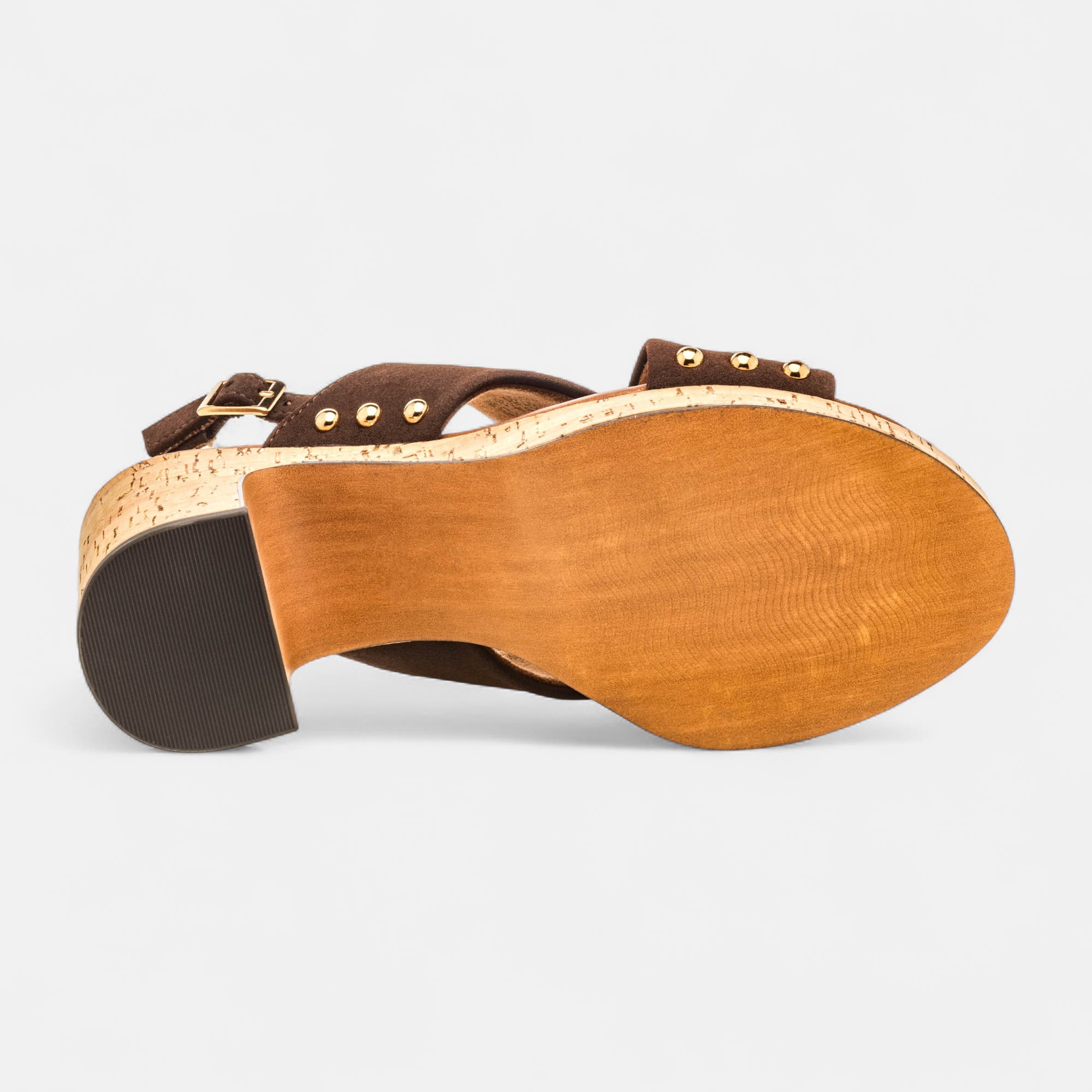 Nu-pieds à talon Femme marron