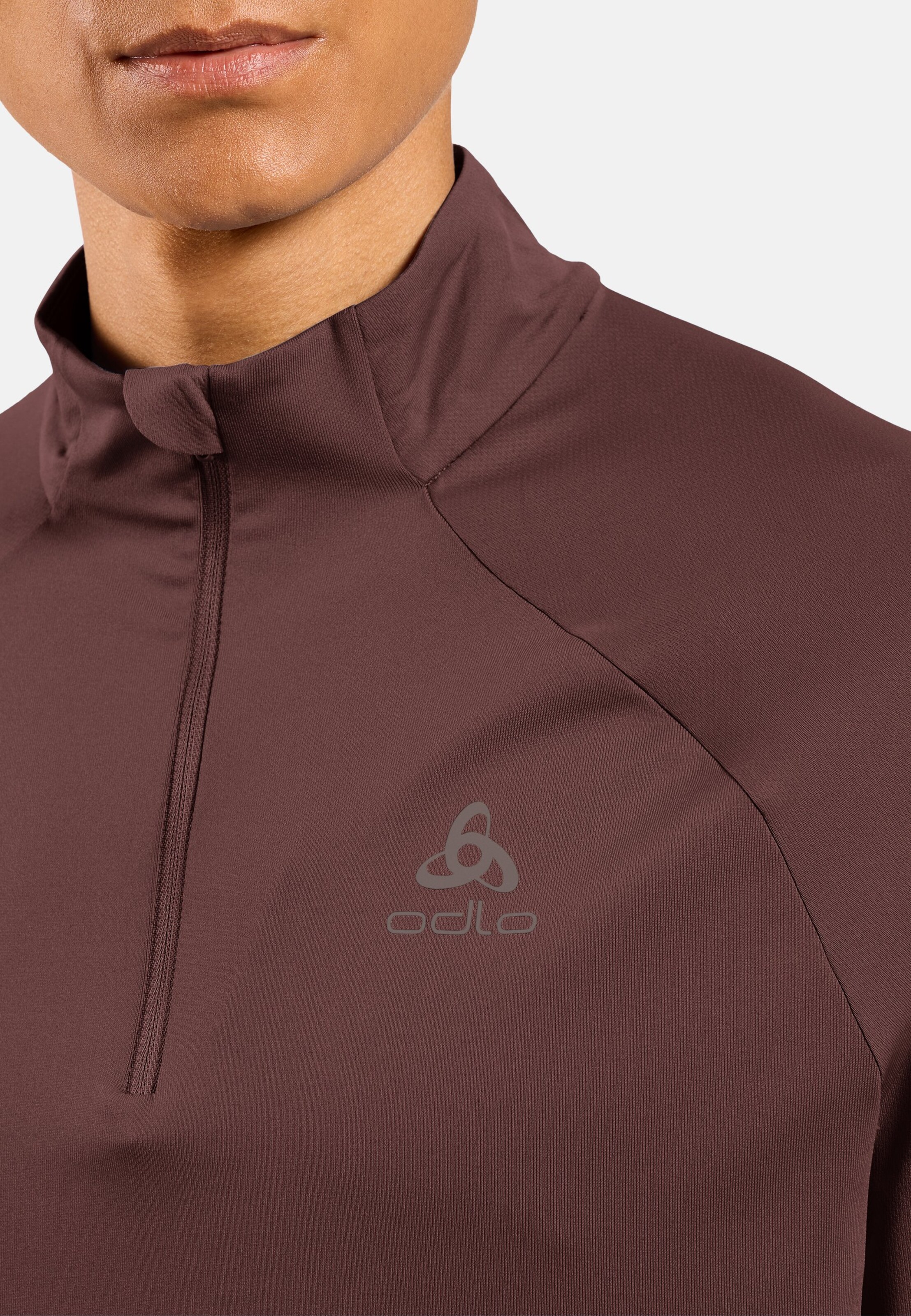 Essentials Ceramiwarm Mid Layer mit Halbreissverschluss in fudge