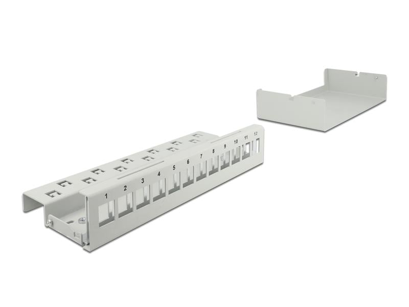 Delock Gehäuse Keystone Patchpanel 12 Port grau Keystone Patchpanel 12 Port grau