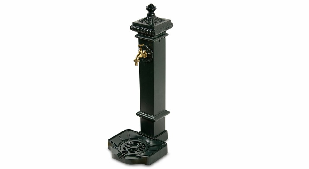 Fontaine de jardin aluminium-métal vert 29x33x76cm