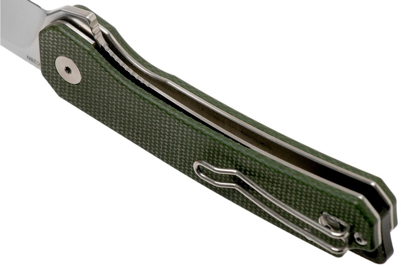 QSP Knife Osprey QS139-C Green Micarta, Satin, zakmes
