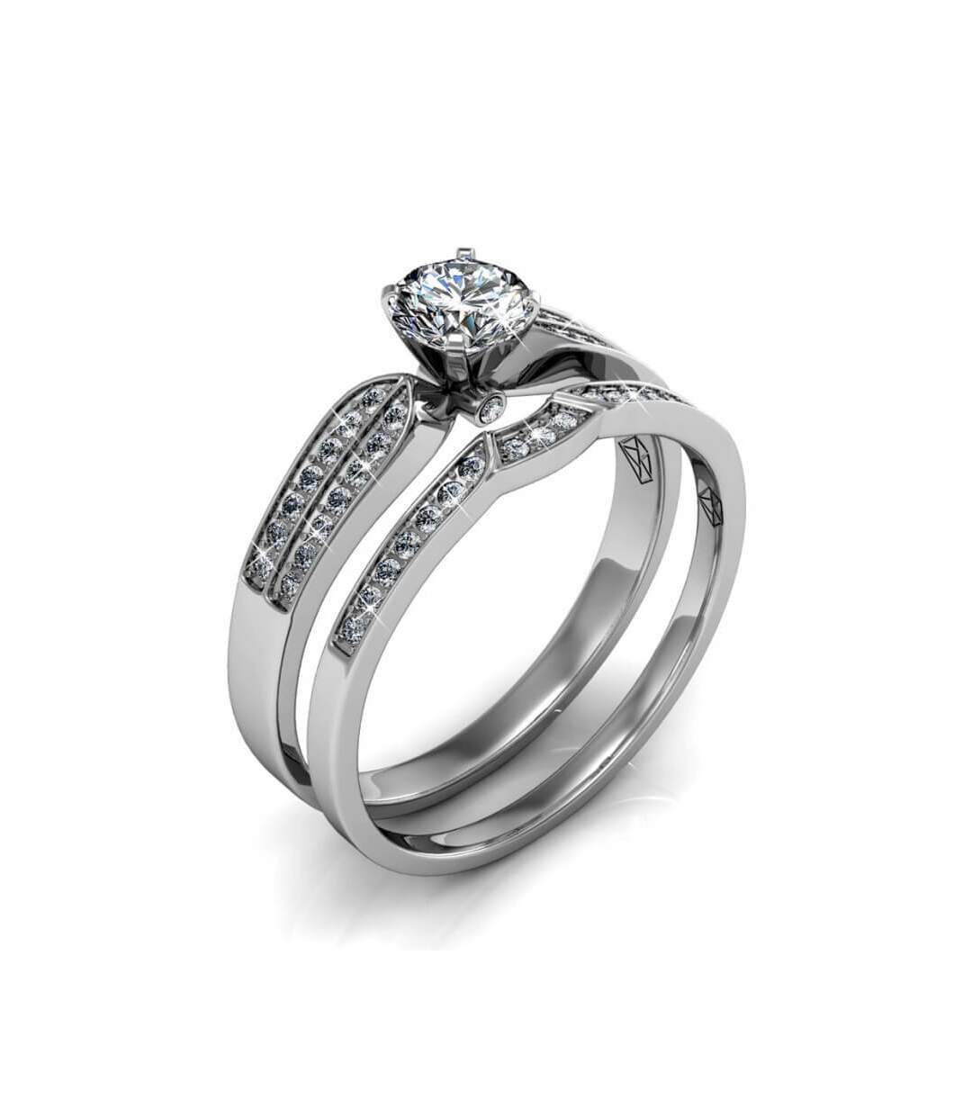 Bague Empress - Argenté et Cristal