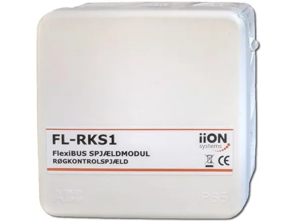 AIR2TRUST Spjældmodul FL-RKS1 til røgkontrolspjæld, som tilkobles CTRL kontrolenhed via bus. Åben 24VDC/15VA. Lukket 24VDC/15VA. 2xDI-via DIP.